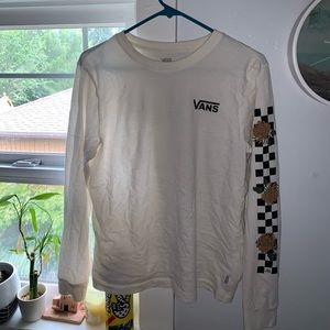 Vans white long sleeve